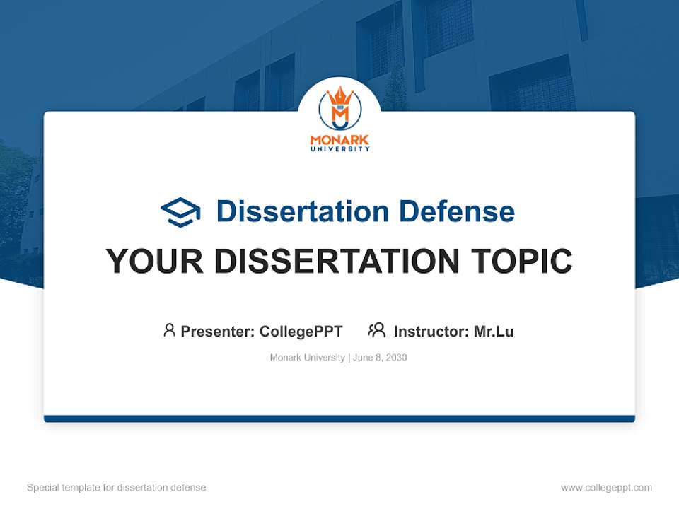 Monark University Graduation Thesis Defense PPT Template4:3 ratio PPT effect preview image7