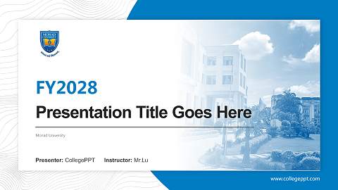 Monad University Academic Presentation/Research Findings Report PPT Template