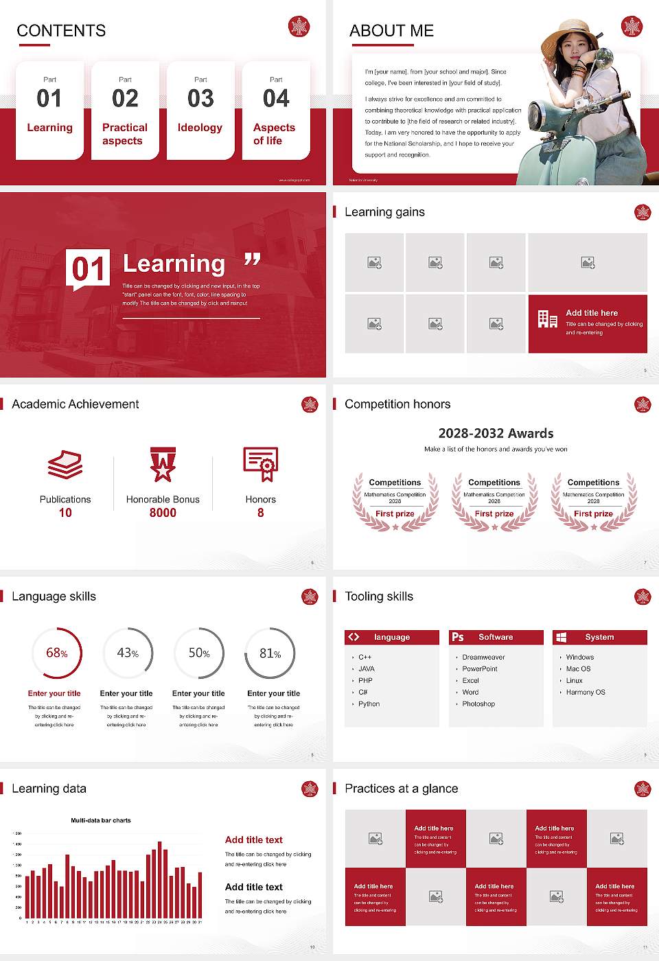 Nalanda University National Scholarship Defense PPT Template16:9 ratio PPT effect preview image2