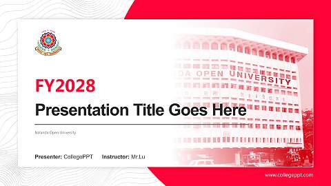 Nalanda Open University Academic Presentation/Research Findings Report PPT Template