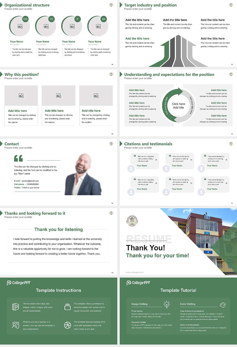 Nagaland University Resume PPT Template16:9 ratio PPT effect preview image4