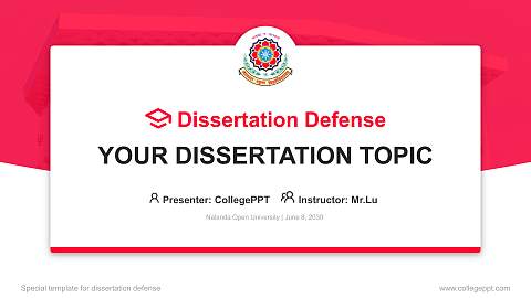 Nalanda Open University Graduation Thesis Defense PPT Template
