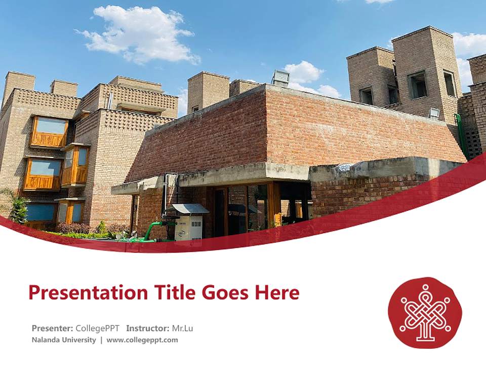 Nalanda University Course/Courseware Creation PPT Template4:3 ratio PPT effect preview image5