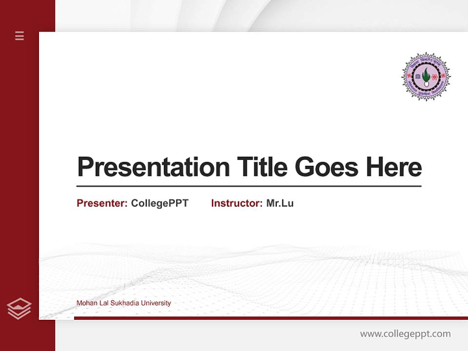 Mohan Lal Sukhadia University Thesis Proposal/Graduation Defense PPT Template4:3 ratio PPT effect preview image5