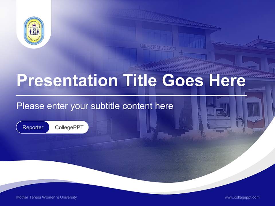 Mother Teresa Women ‘s University Lecture Sharing and Networking Event PPT Template4:3 ratio PPT effect preview image4