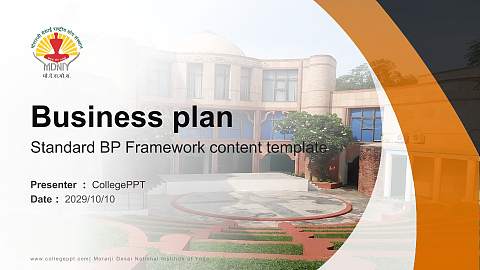 Morarji Desai National Institute of Yoga Competition/Entrepreneurship Contest PPT Template