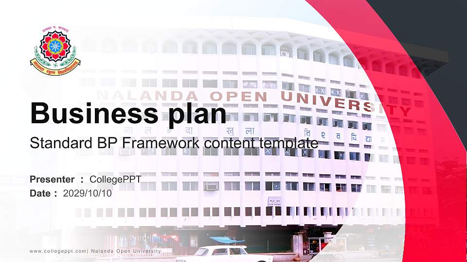 Nalanda Open University Competition/Entrepreneurship Contest PPT Template16:9 ratio PPT effect preview image