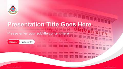 Nalanda Open University Lecture Sharing and Networking Event PPT Template