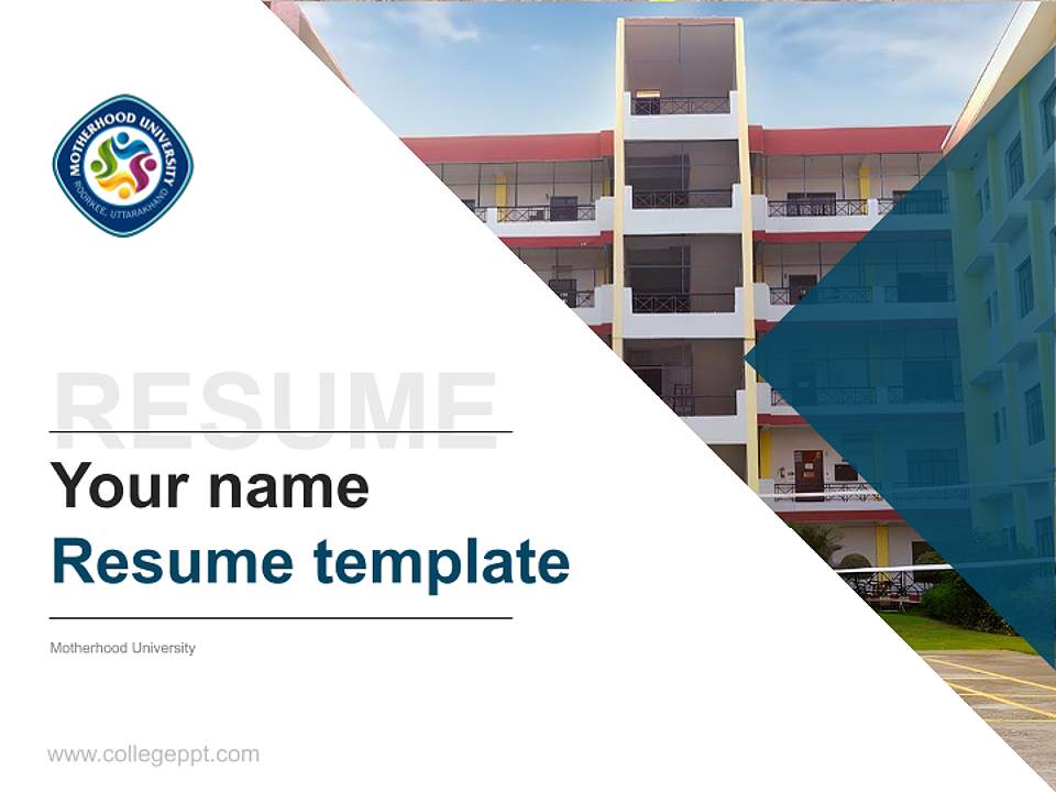Motherhood University Resume PPT Template4:3 ratio PPT effect preview image5