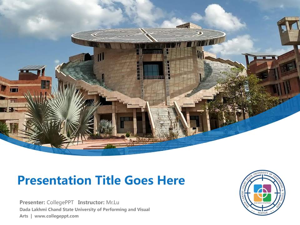 Dada Lakhmi Chand State University of Performing and Visual Arts Course/Courseware Creation PPT Template4:3 ratio PPT effect preview image5