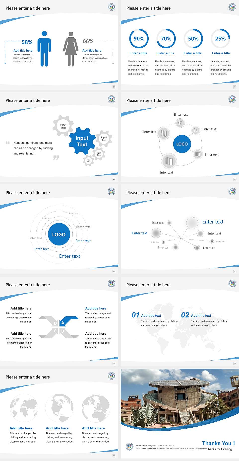 Dada Lakhmi Chand State University of Performing and Visual Arts Course/Courseware Creation PPT Template4:3 ratio PPT effect preview image4