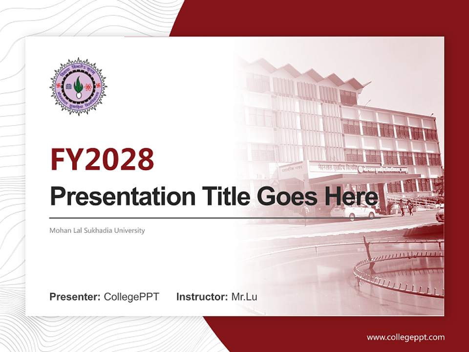 Mohan Lal Sukhadia University Academic Presentation/Research Findings Report PPT Template4:3 ratio PPT effect preview image5