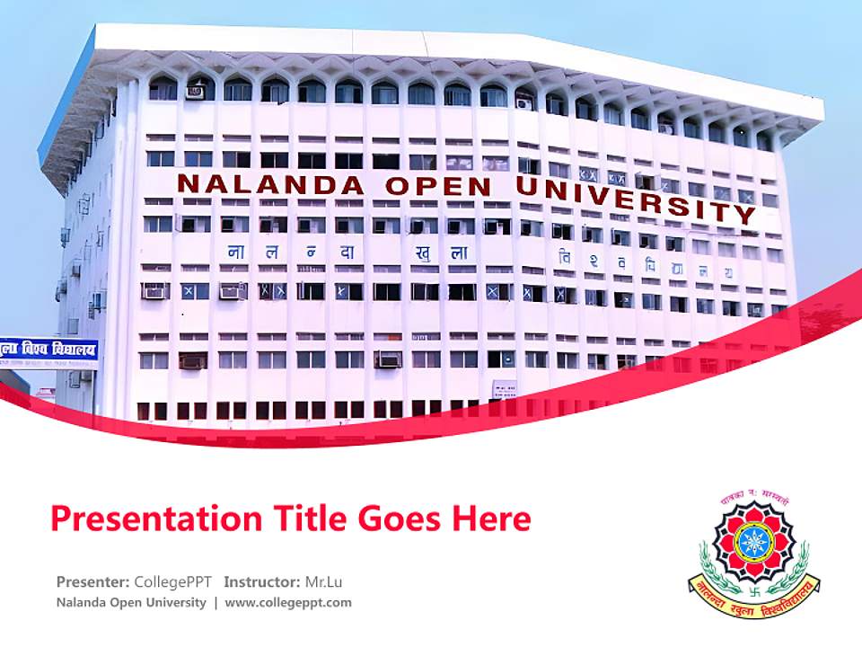 Nalanda Open University Course/Courseware Creation PPT Template4:3 ratio PPT effect preview image5