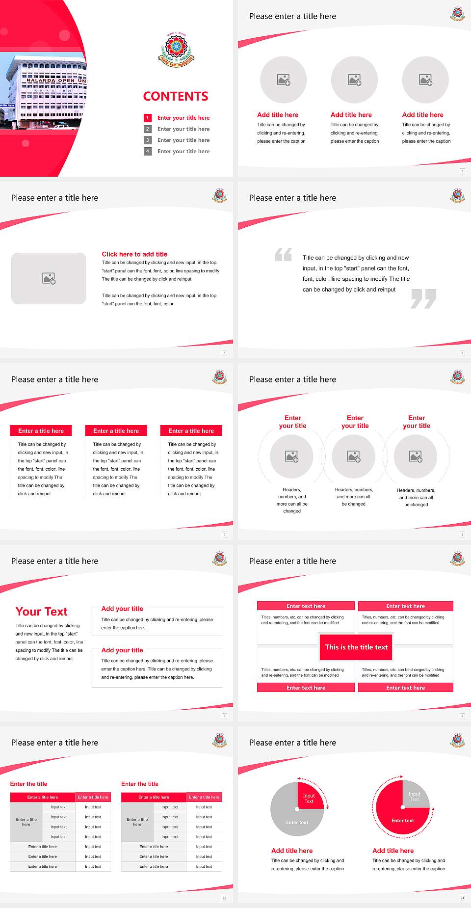 Nalanda Open University Course/Courseware Creation PPT Template4:3 ratio PPT effect preview image2