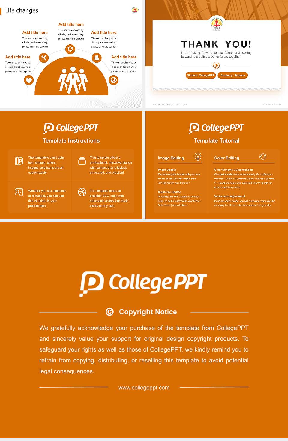 Morarji Desai National Institute of Yoga National Scholarship Defense PPT Template4:3 ratio PPT effect preview image4