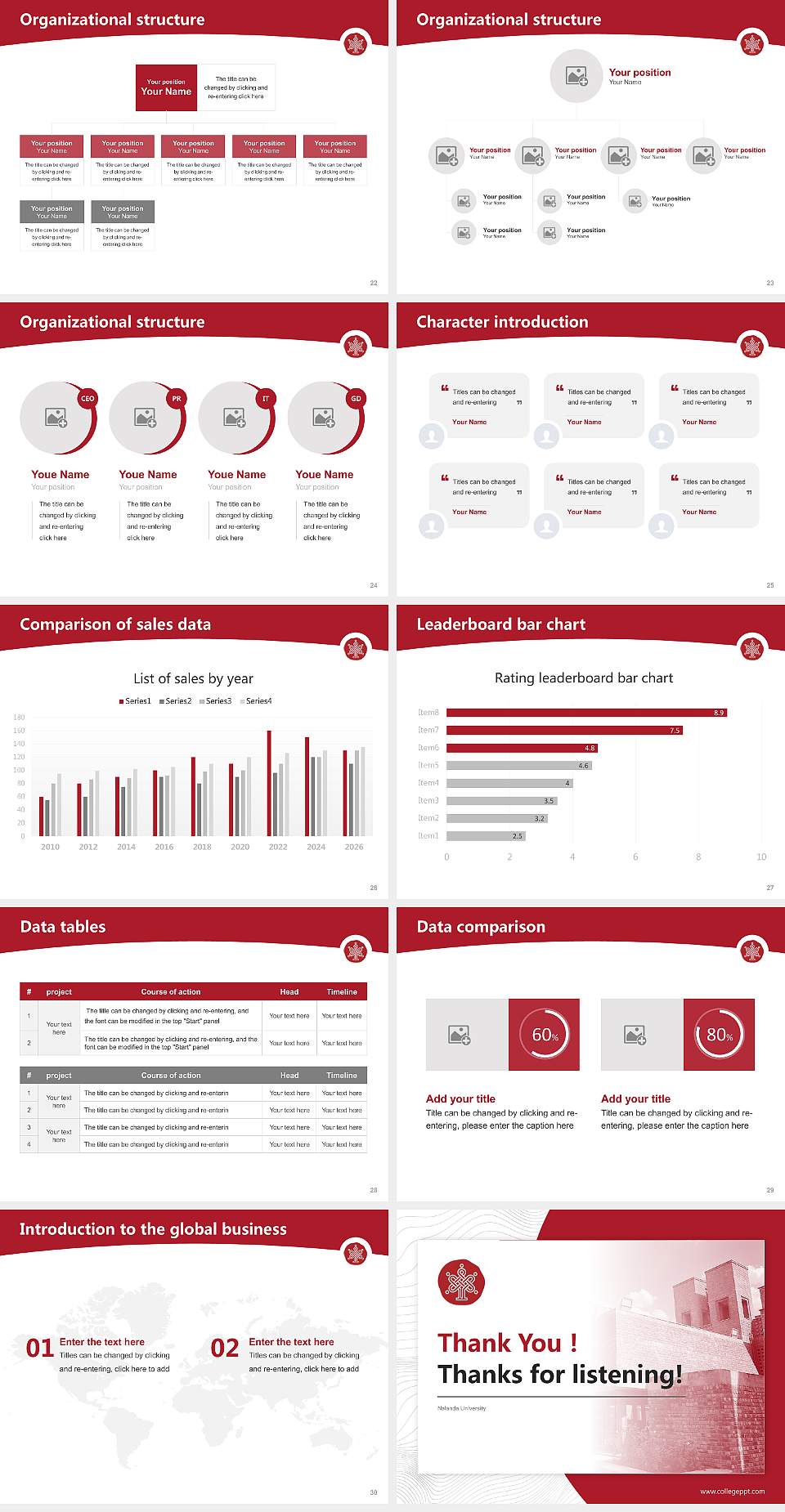 Nalanda University Academic Presentation/Research Findings Report PPT Template4:3 ratio PPT effect preview image4
