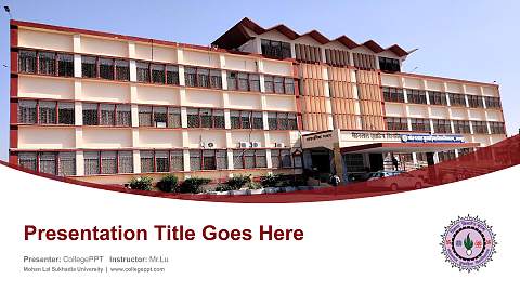 Mohan Lal Sukhadia University Course/Courseware Creation PPT Template