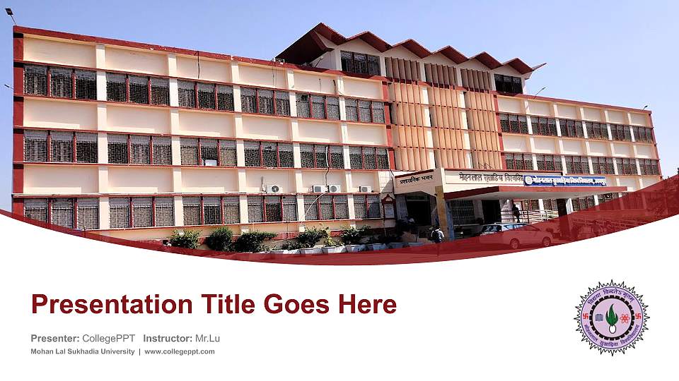 Mohan Lal Sukhadia University Course/Courseware Creation PPT Template16:9 ratio PPT effect preview image