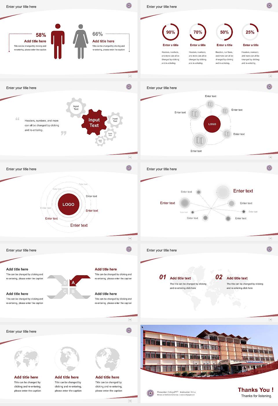 Mohan Lal Sukhadia University Course/Courseware Creation PPT Template16:9 ratio PPT effect preview image4