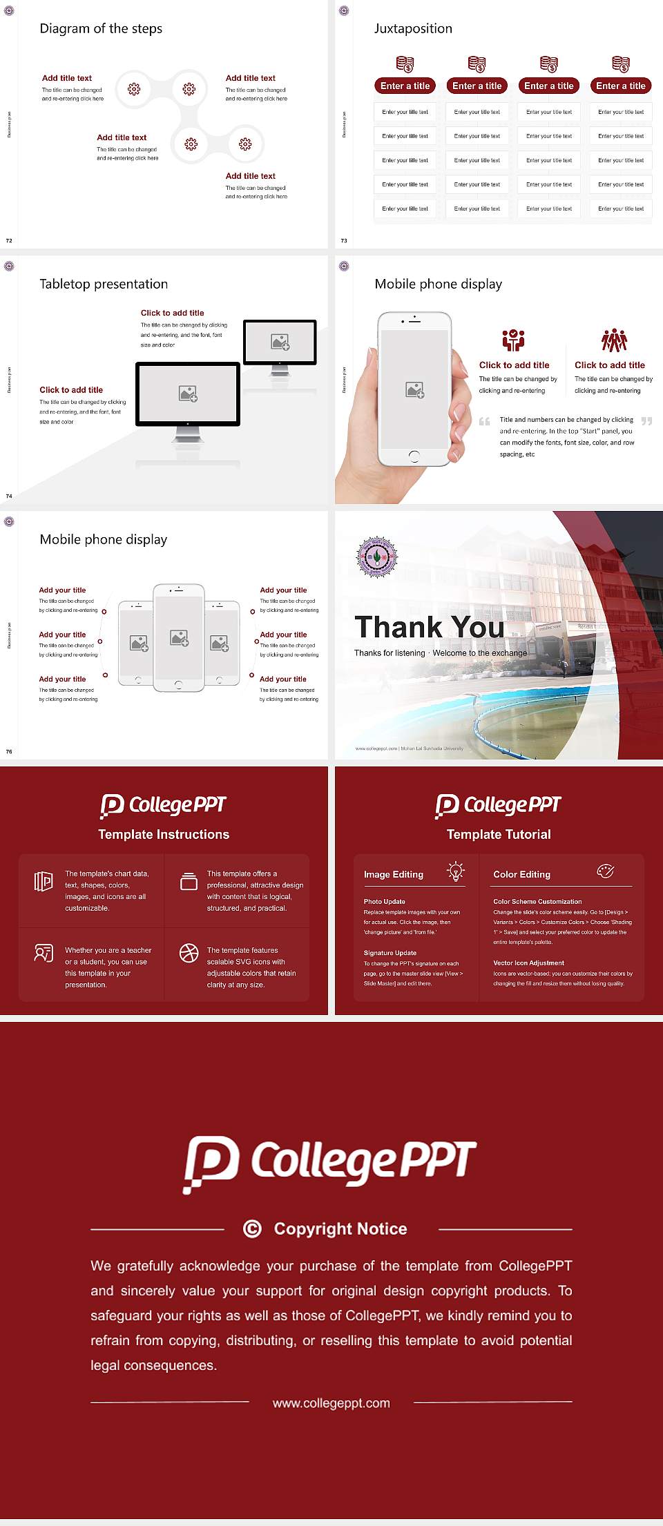 Mohan Lal Sukhadia University Competition/Entrepreneurship Contest PPT Template4:3 ratio PPT effect preview image9