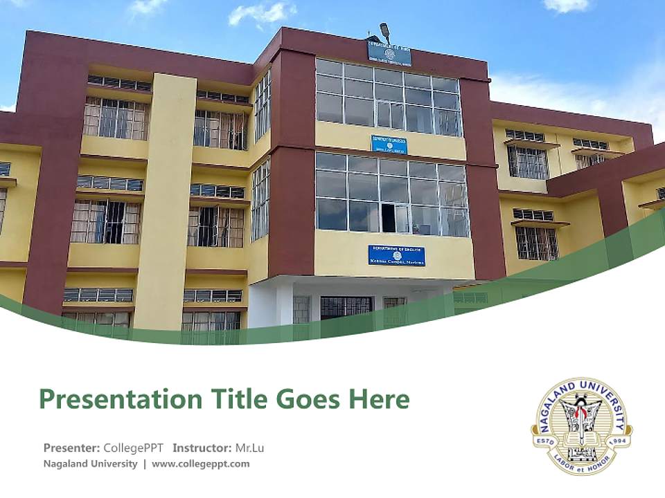Nagaland University Course/Courseware Creation PPT Template4:3 ratio PPT effect preview image5