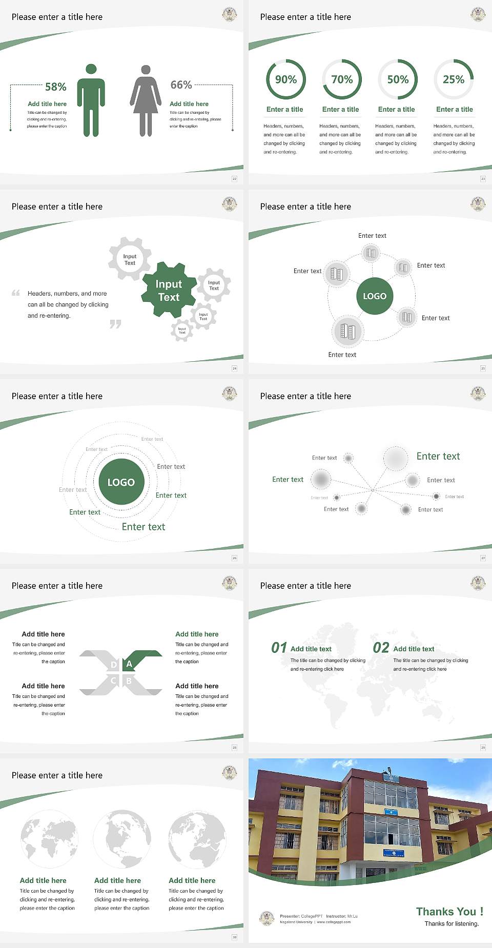 Nagaland University Course/Courseware Creation PPT Template4:3 ratio PPT effect preview image4
