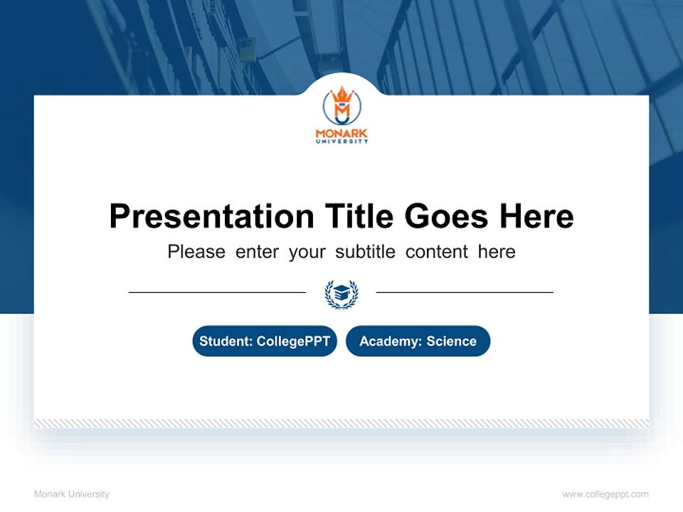 Monark University National Scholarship Defense PPT Template4:3 ratio PPT effect preview image4
