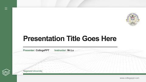 Nagaland University Thesis Proposal/Graduation Defense PPT Template