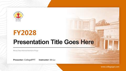 Morarji Desai National Institute of Yoga Academic Presentation/Research Findings Report PPT Template