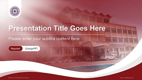 Mohan Lal Sukhadia University Lecture Sharing and Networking Event PPT Template