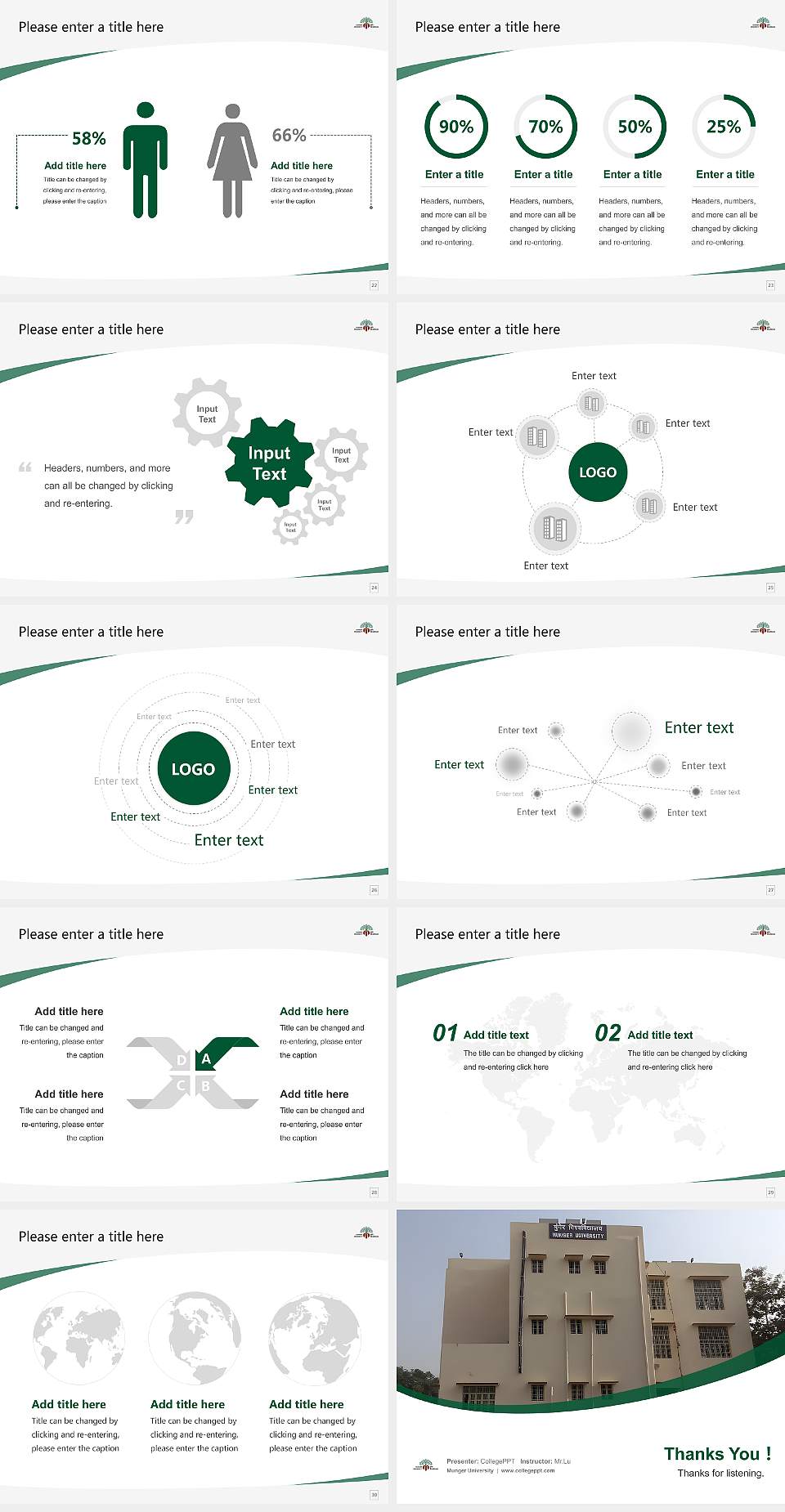 Munger University Course/Courseware Creation PPT Template4:3 ratio PPT effect preview image4