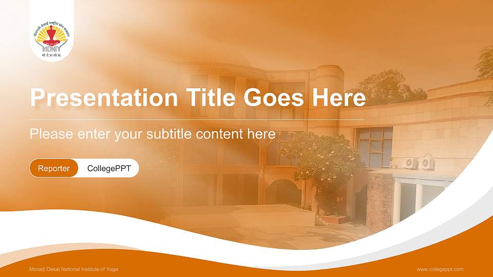 Morarji Desai National Institute of Yoga Lecture Sharing and Networking Event PPT Template16:9 ratio PPT effect preview image