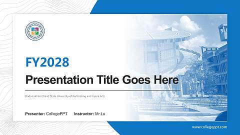 Dada Lakhmi Chand State University of Performing and Visual Arts Academic Presentation/Research Findings Report PPT Template