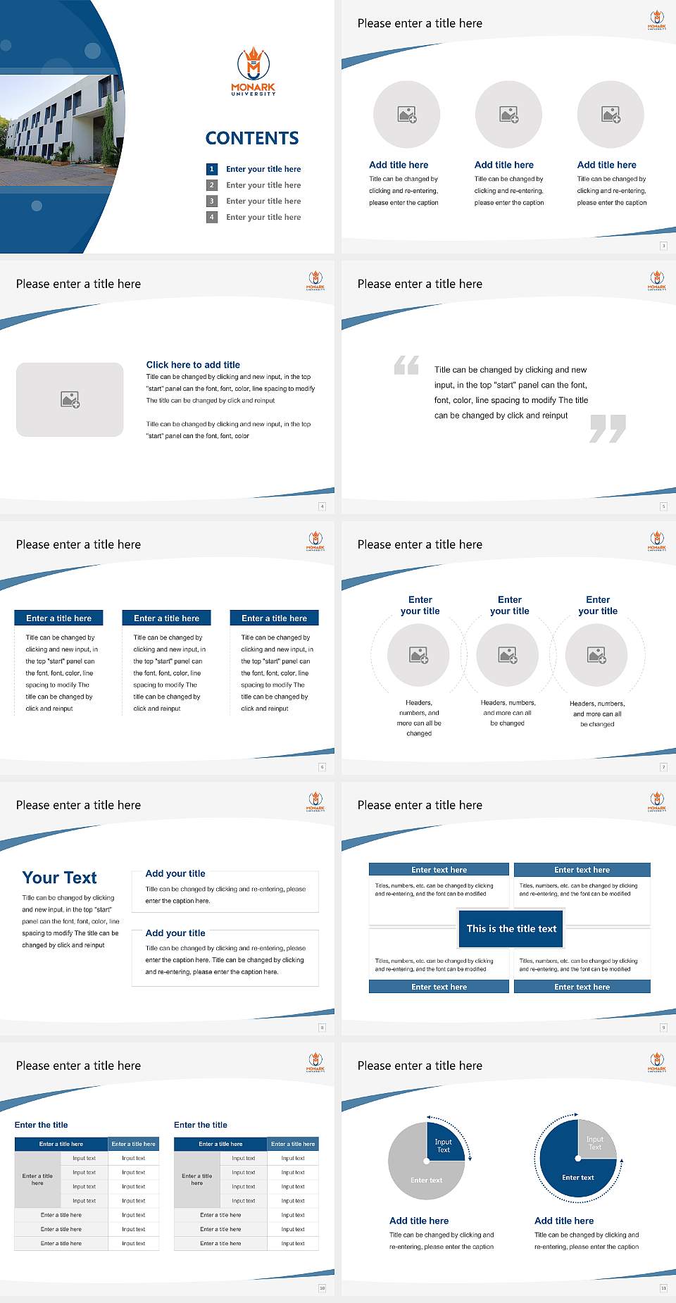 Monark University Course/Courseware Creation PPT Template4:3 ratio PPT effect preview image2