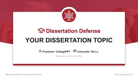 Nalanda University Graduation Thesis Defense PPT Template