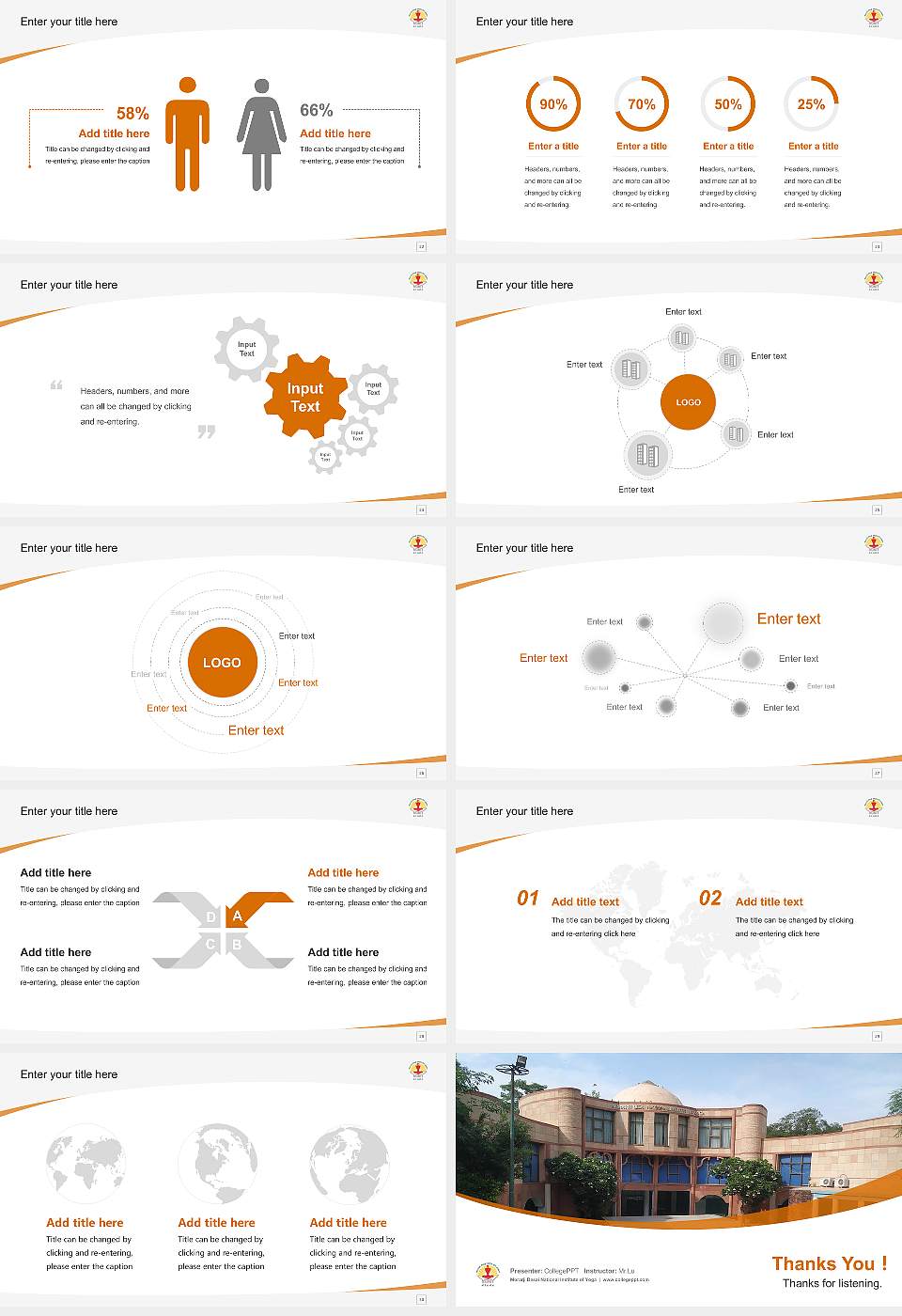 Morarji Desai National Institute of Yoga Course/Courseware Creation PPT Template16:9 ratio PPT effect preview image4