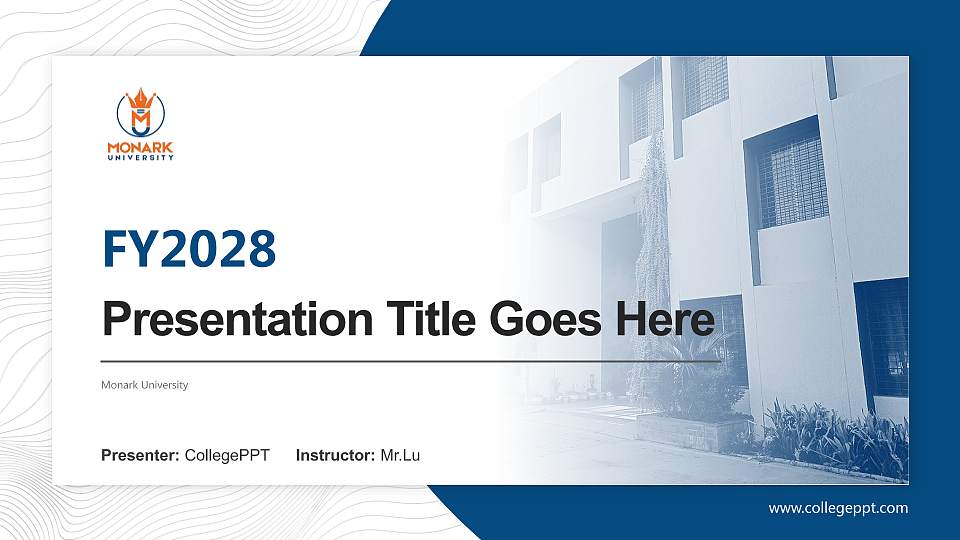 Monark University Academic Presentation/Research Findings Report PPT Template16:9 ratio PPT effect preview image