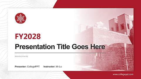 Nalanda University Academic Presentation/Research Findings Report PPT Template