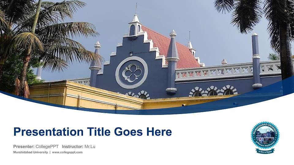 Murshidabad University Course/Courseware Creation PPT Template16:9 ratio PPT effect preview image