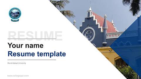 Murshidabad University Resume PPT Template