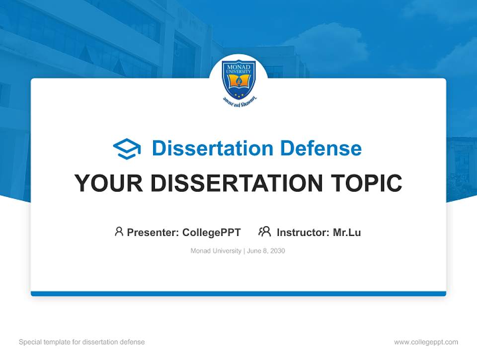 Monad University Graduation Thesis Defense PPT Template4:3 ratio PPT effect preview image7
