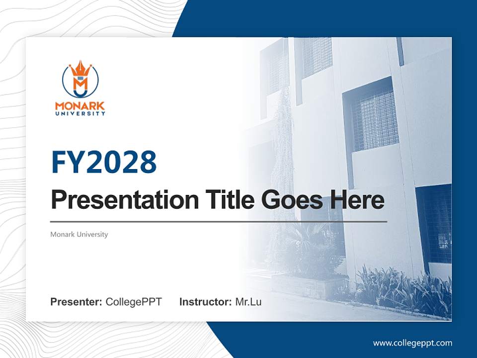 Monark University Academic Presentation/Research Findings Report PPT Template4:3 ratio PPT effect preview image5