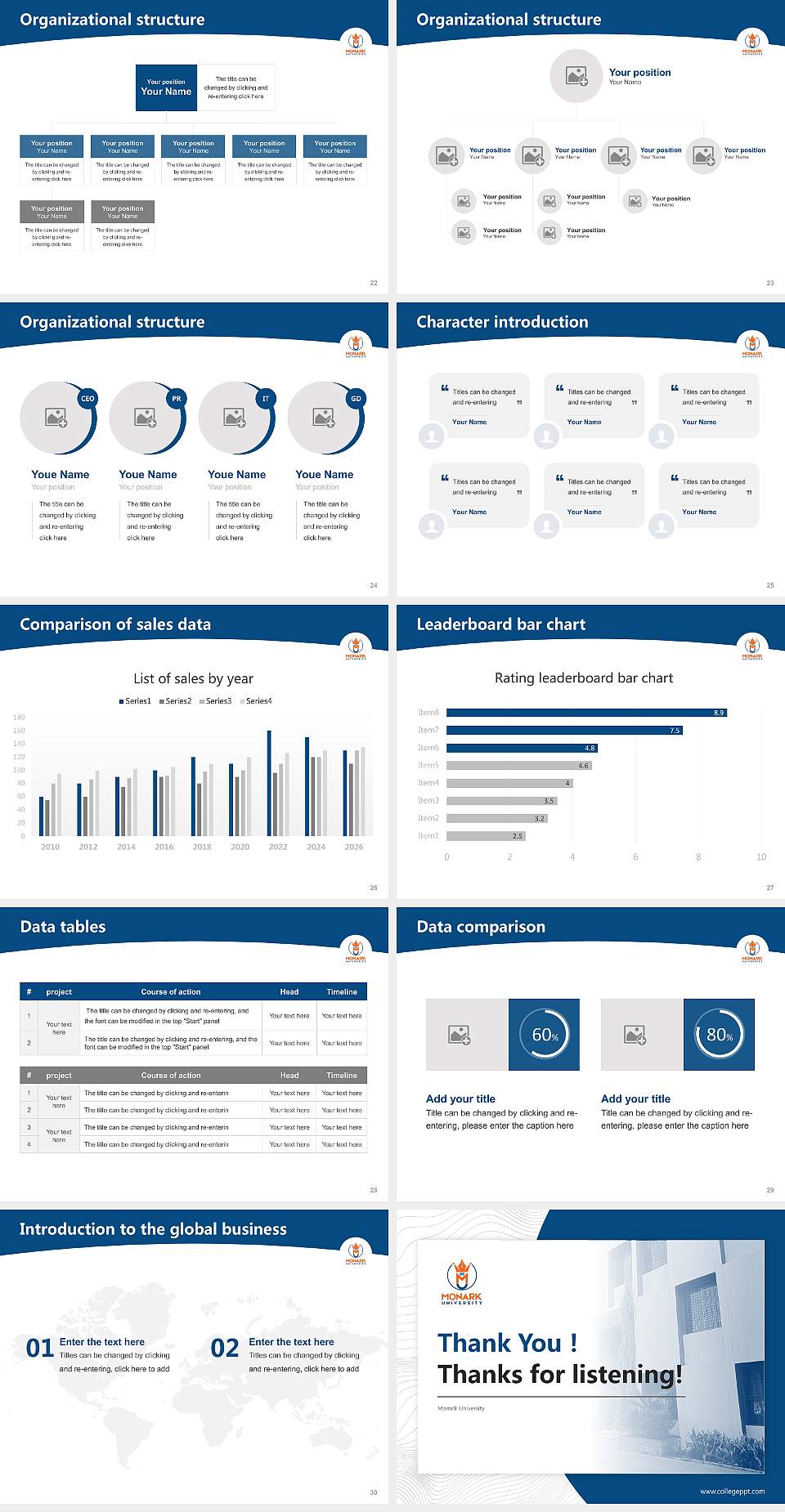 Monark University Academic Presentation/Research Findings Report PPT Template4:3 ratio PPT effect preview image4