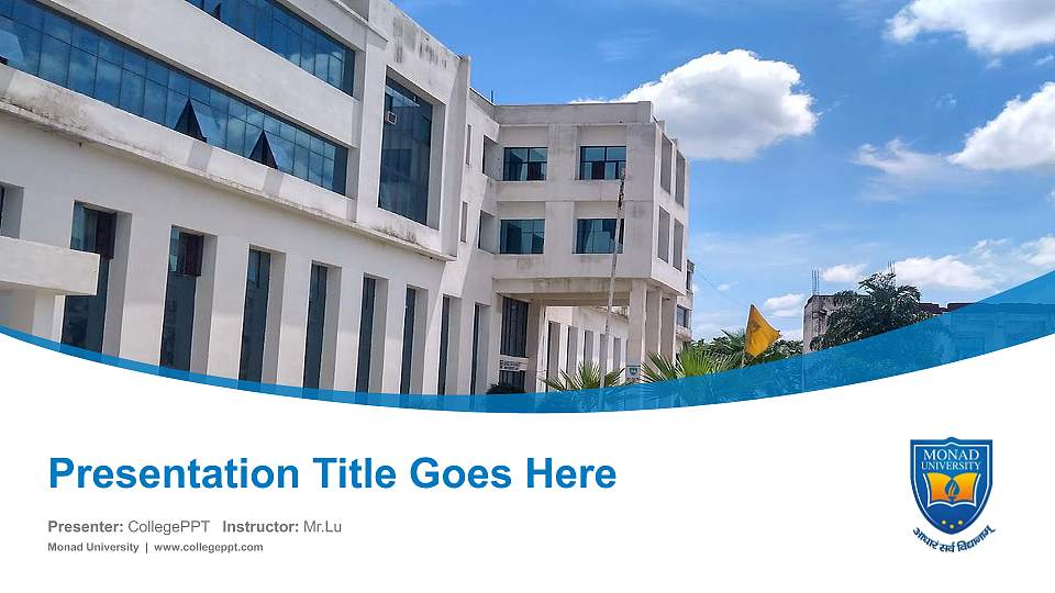 Monad University Course/Courseware Creation PPT Template16:9 ratio PPT effect preview image