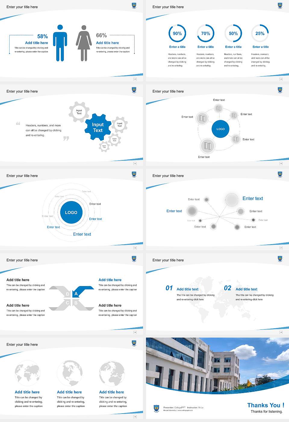 Monad University Course/Courseware Creation PPT Template16:9 ratio PPT effect preview image4
