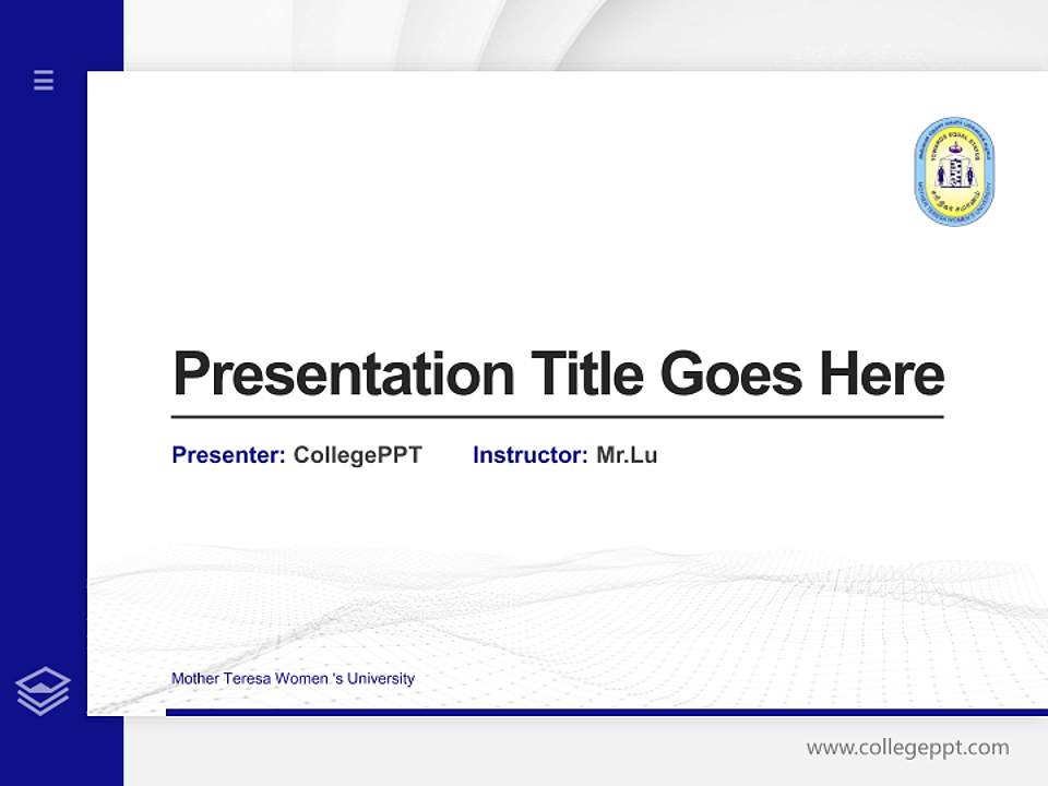 Mother Teresa Women ‘s University Thesis Proposal/Graduation Defense PPT Template4:3 ratio PPT effect preview image5