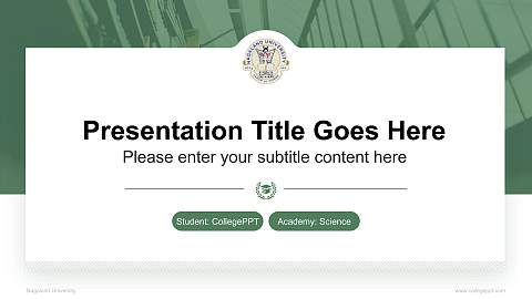 Nagaland University National Scholarship Defense PPT Template