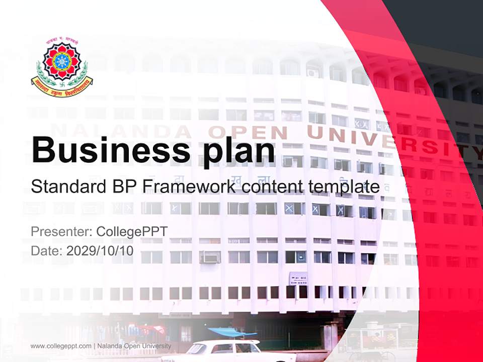 Nalanda Open University Competition/Entrepreneurship Contest PPT Template4:3 ratio PPT effect preview image9
