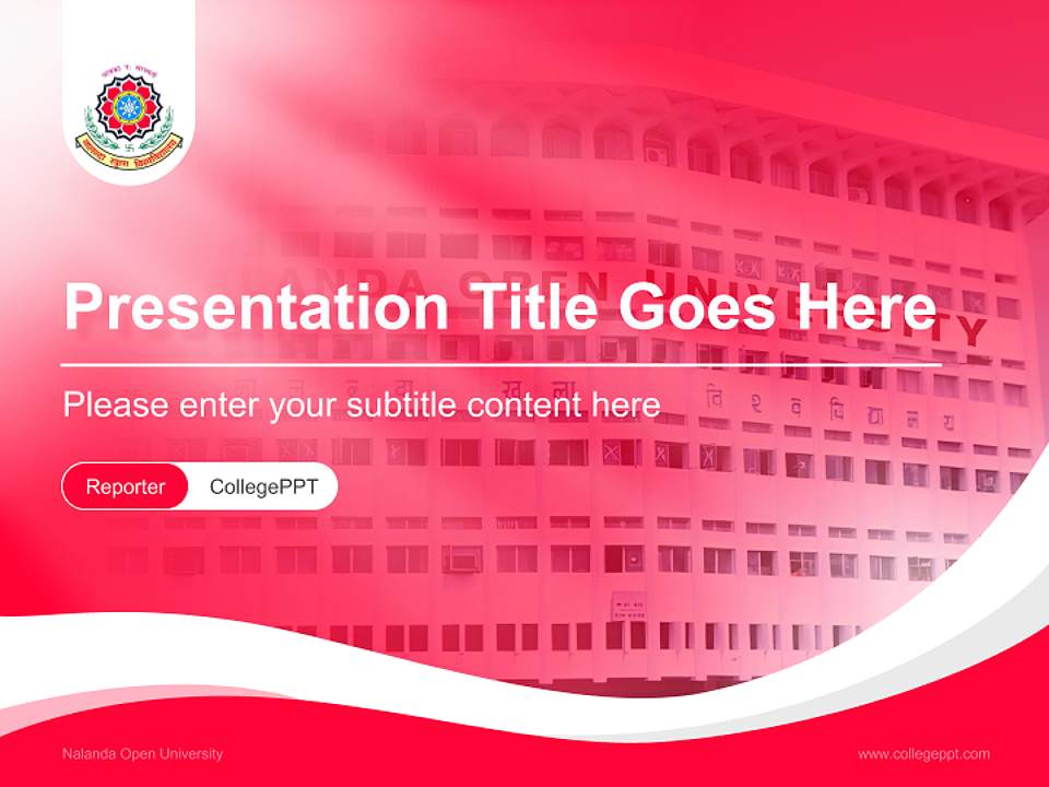 Nalanda Open University Lecture Sharing and Networking Event PPT Template4:3 ratio PPT effect preview image4