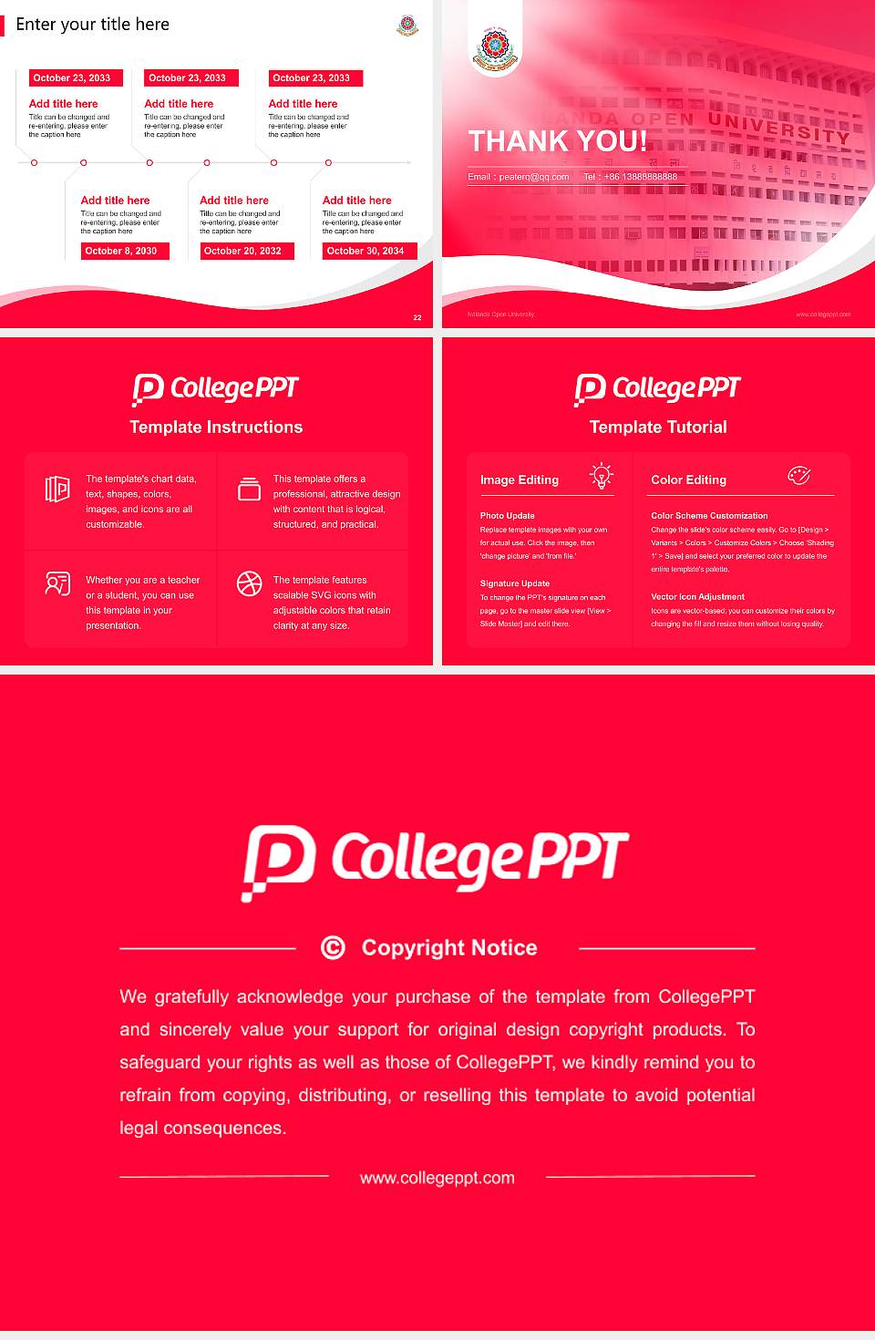 Nalanda Open University Lecture Sharing and Networking Event PPT Template4:3 ratio PPT effect preview image4